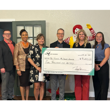 IMAGE: Texell Serves Foundation board members present a donation of $5,000 to the Ronald McDonald House Charities Chief Executive Officer, Shannon Gowan Dean.