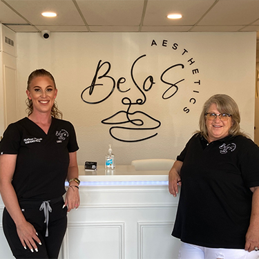 IMAGE: Owners Melissa Pineda and Rebecca Williams inside Besos Aesthetics