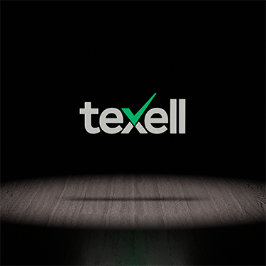 IMAGE: New Texell logo hovering on stage with shadow