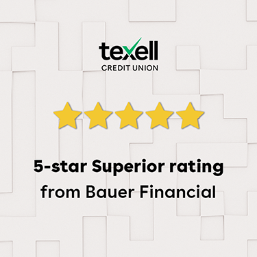 IMAGE: Five stars with text 5-star Superior rating from Bauer Financial